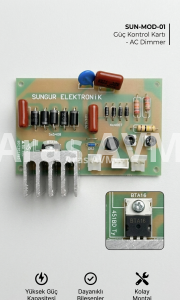 SUN-MOD-01 Güç Kontrol Kartı - AC Dimmer (BTA16)