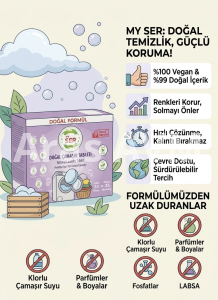 ​My SER Doğal Çamaşır Tableti (33 Adet) – Renkliler İçin %100 Doğal Temizlik