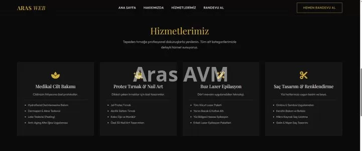 Profesyonel Php Güzellik Salonu Web Sitesi V1