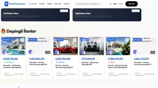 Profesyonel Aras WEB İlanPremium - Emlak, Vasıta ve İkinci El Seri İlan Sitesi - Aras AVM